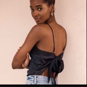 Abercrombie & Fitch Black Bow-Back bodysuit